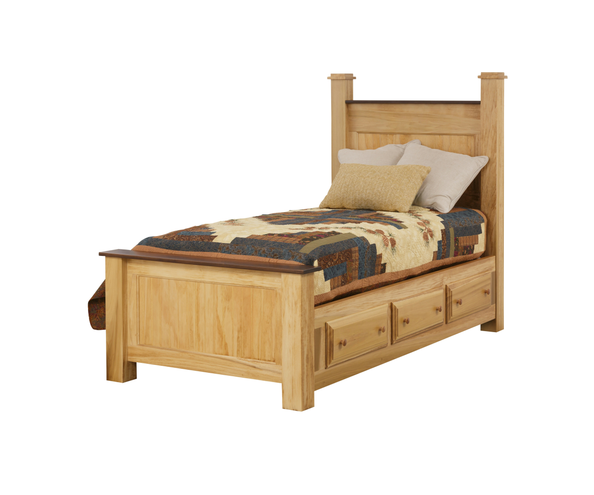 Rustic Twin Post Bed Weaver Furniture Barn Nappanee, IN