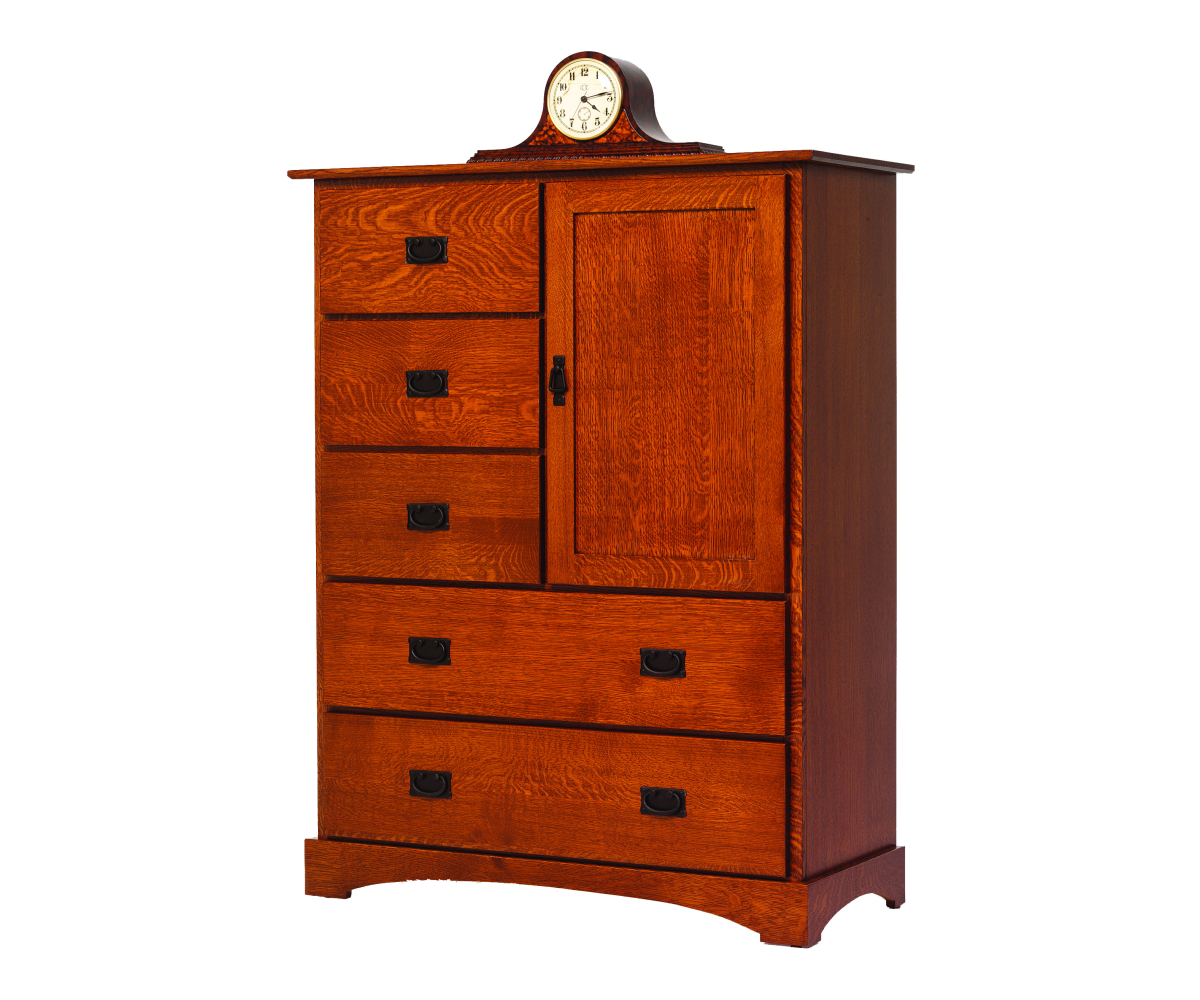 Old English Mission Chest of Drawers With Door Weaver Furniture Barn