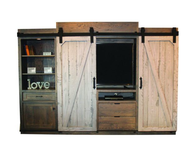 Sliding Barn Door Entertainment Center Weaver Furniture Barn Nappanee, IN