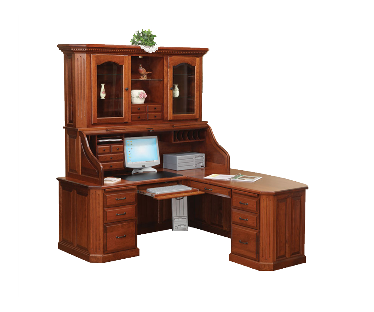 Fifth Avenue Executive Corner Roll top Desk Weaver Furniture Barn