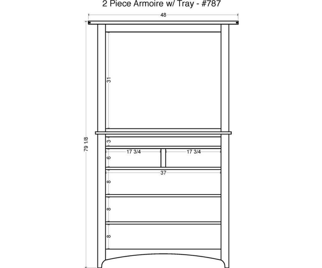Maple Creek 2Piece Armoire with Tray Weaver Furniture Barn