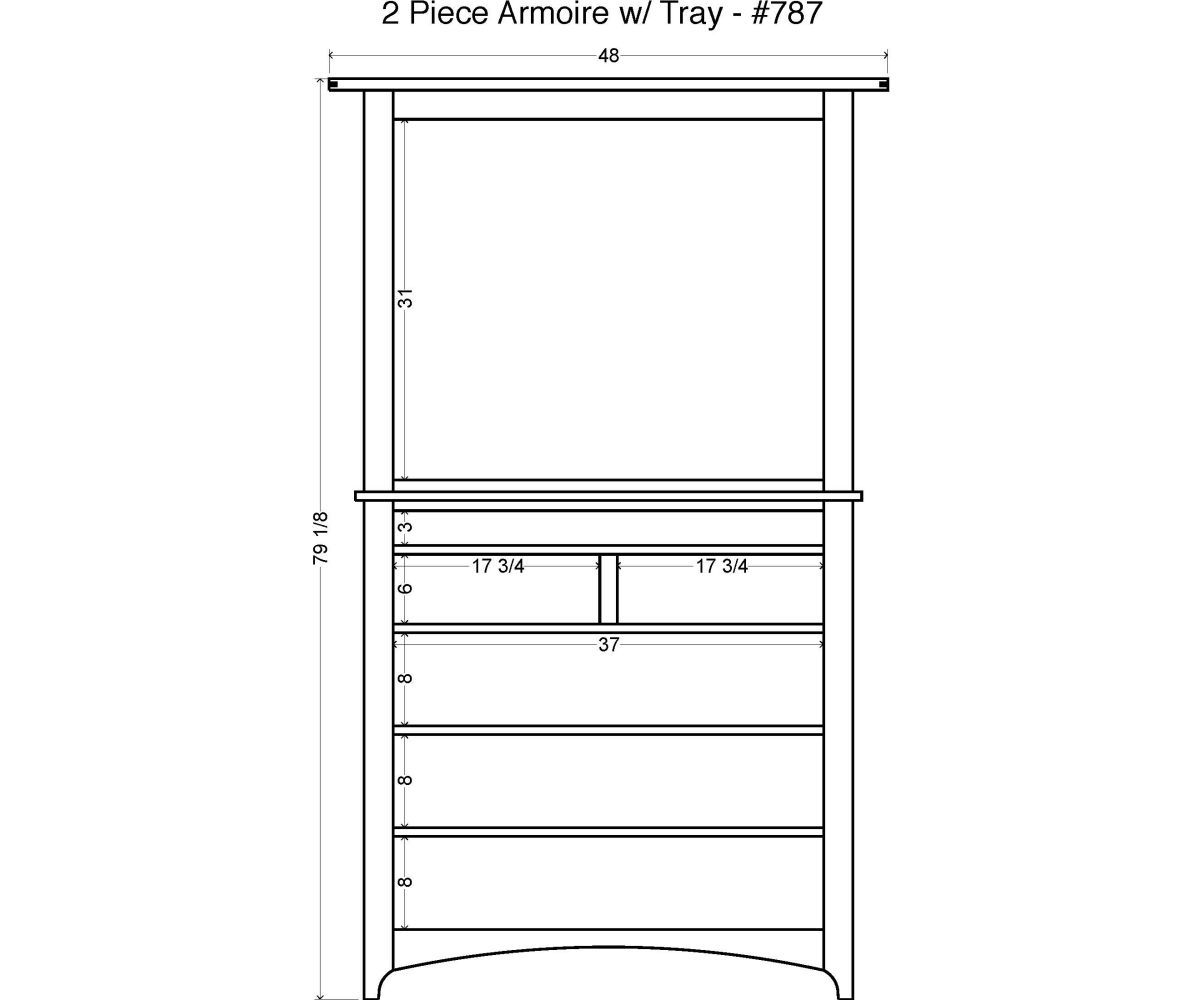 Maple Creek 2Piece Armoire with Tray Weaver Furniture Barn