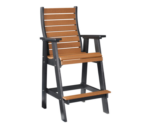 Trellis Back Arm Chair Pub - Small