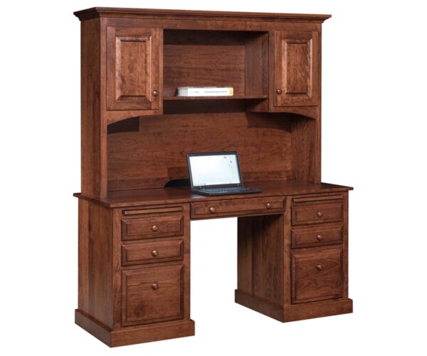 Traditional Double Pedestal Desk & Hutch