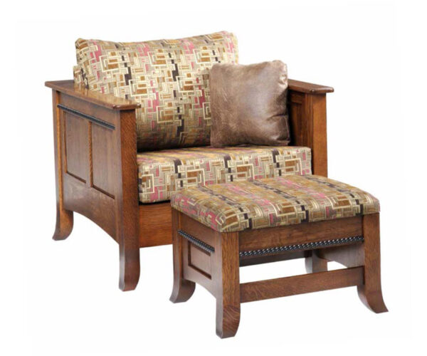 Cranberry Chair With Ottoman