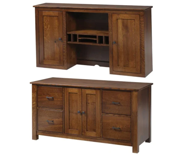 Clark Mission Modular 60" Credenza With Hutch