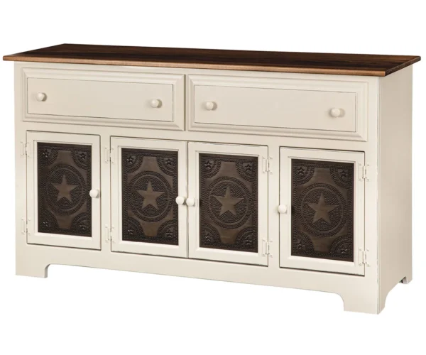 4 Door Hutch Base With Tin Doors