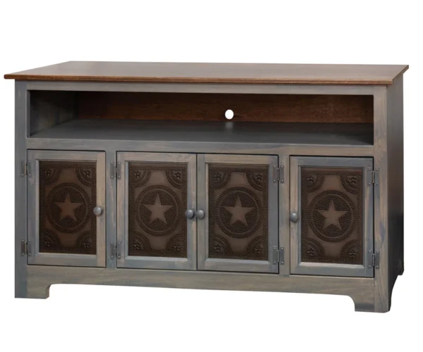 TV Cabinet With Tin Doors - 60"W